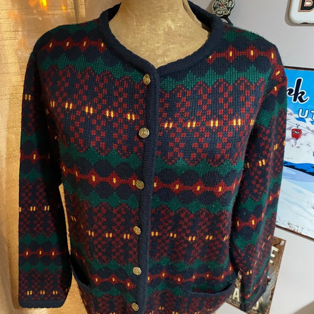Tally Ho Nordic Fairisle Vintage Cardigan